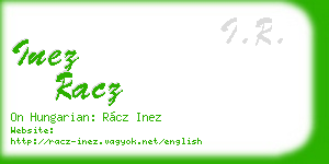 inez racz business card